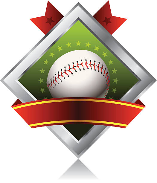 baseball-emblem - baseball dirt softball baseball diamond stock-grafiken, -clipart, -cartoons und -symbole