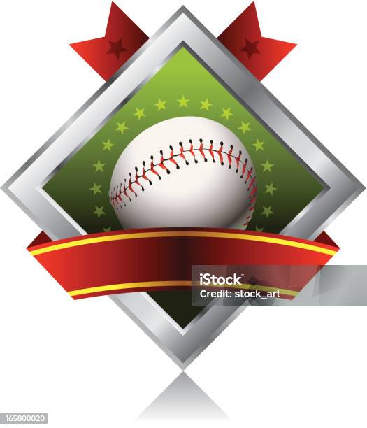 Emblema De Beisebol - Arte vetorial de stock e mais imagens de Campo de Basebol - Campo de Basebol, Basebol, Bola de Basebol