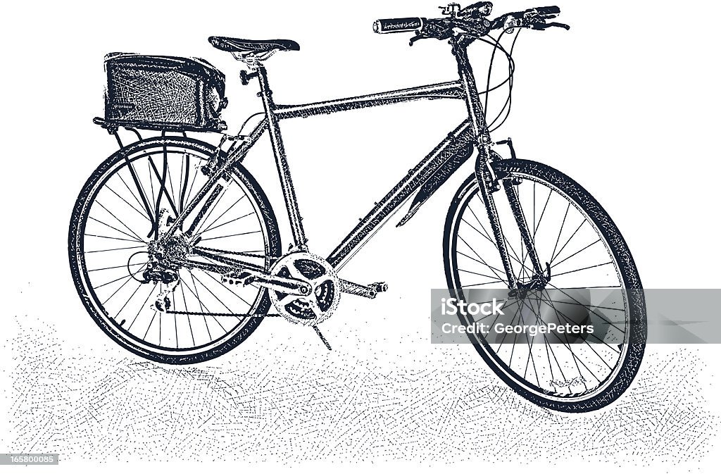 Vélo isolé sur fond blanc - clipart vectoriel de Vélo libre de droits