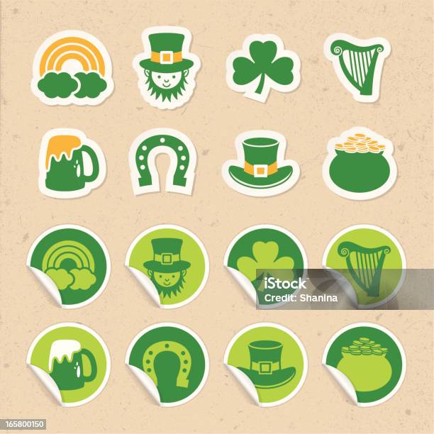 Saint Patricks Tag Banner Symbole Stock Vektor Art und mehr Bilder von Saint Patricks-Tag - Saint Patricks-Tag, Icon, Goldtopf