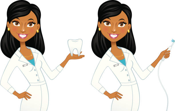 Dentist vector art illustration