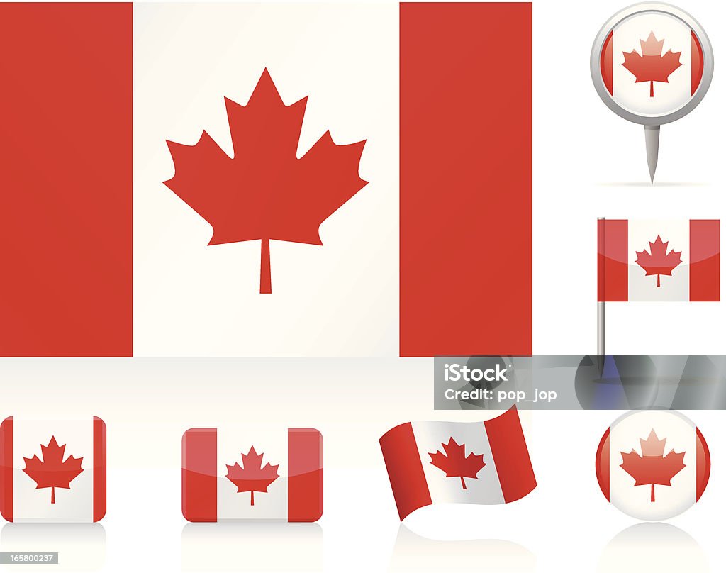 Bandeiras de Canadá - Royalty-free Bandeira do Canadá arte vetorial