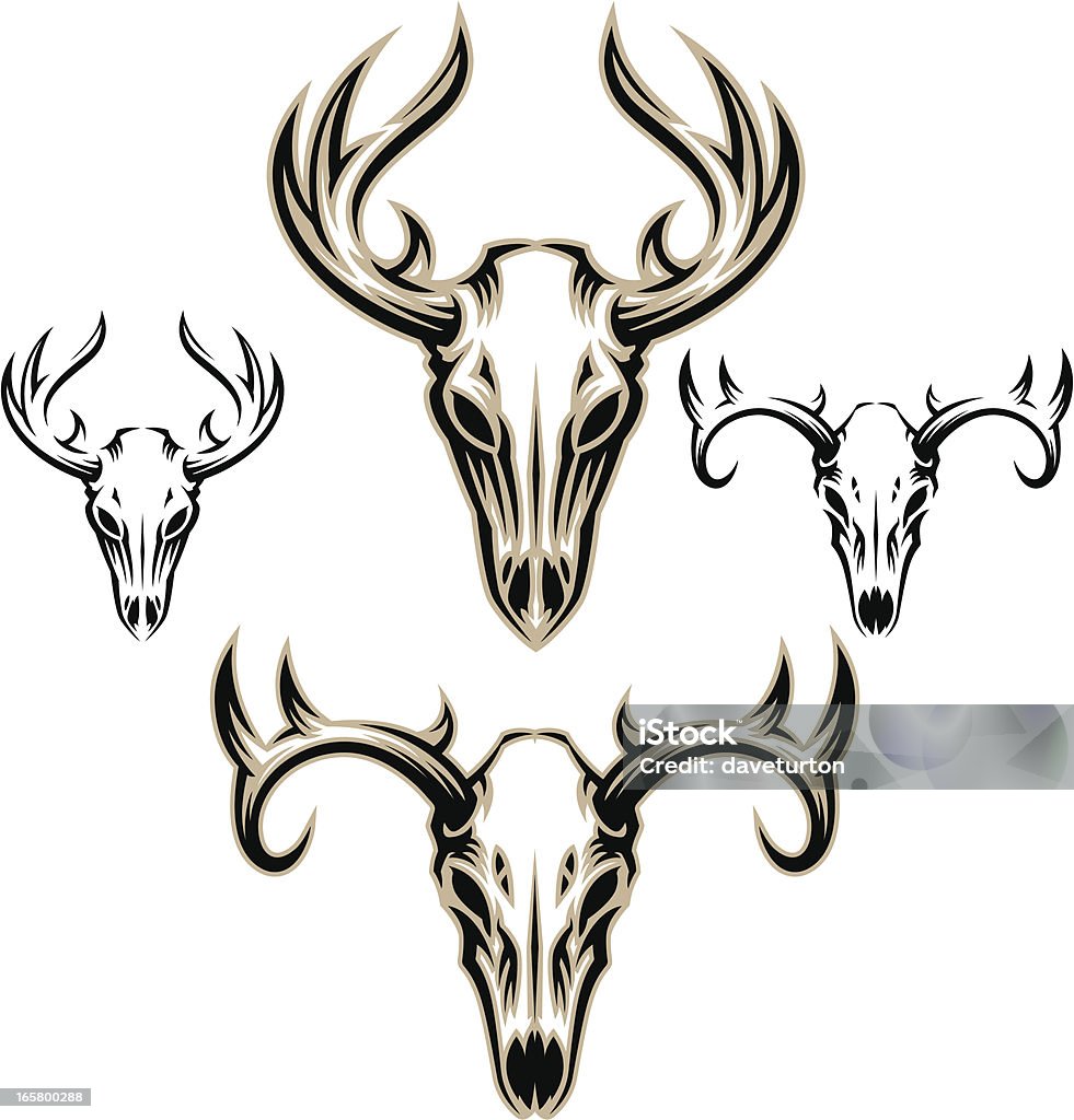 Deer Skulls - arte vectorial de Ciervo libre de derechos