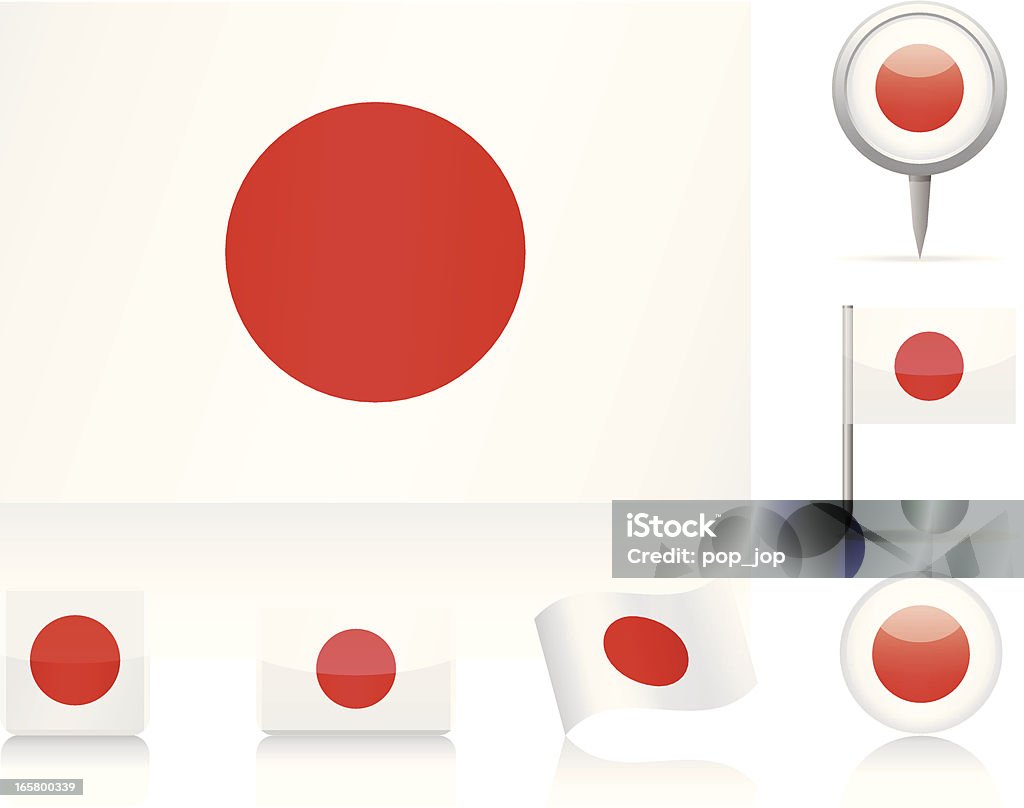 Bandeiras do Japão - Royalty-free Bandeira do Japão arte vetorial