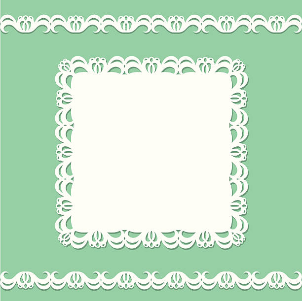 ilustrações de stock, clip art, desenhos animados e ícones de cartão naperão - lace frame