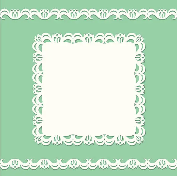 Vector illustration of Card doily