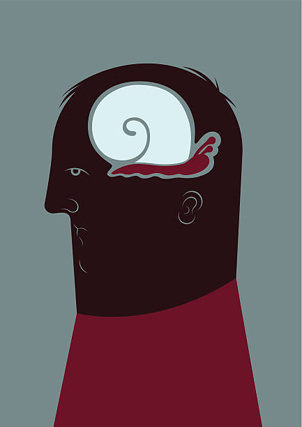 slowly thinking "young man with small brainpower, Adobe Illustrator CS3 vector illustration" thinking fast and slow stock illustrations