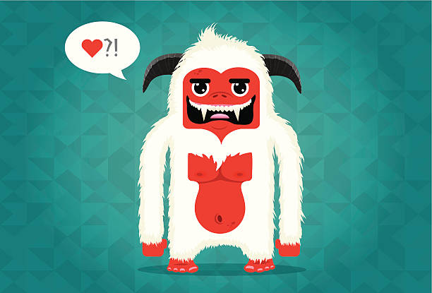 Steady Yeti vector art illustration