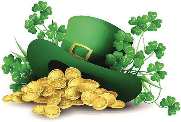 St. Patrick's Day hat Vector illustration - St. Patrick's Day design element leprechaun hat stock illustrations