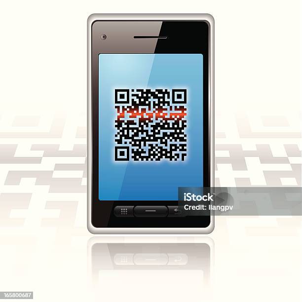 Qr Code Scaning Stock Illustration - Download Image Now - Bar Code Reader, Binary Code, Business