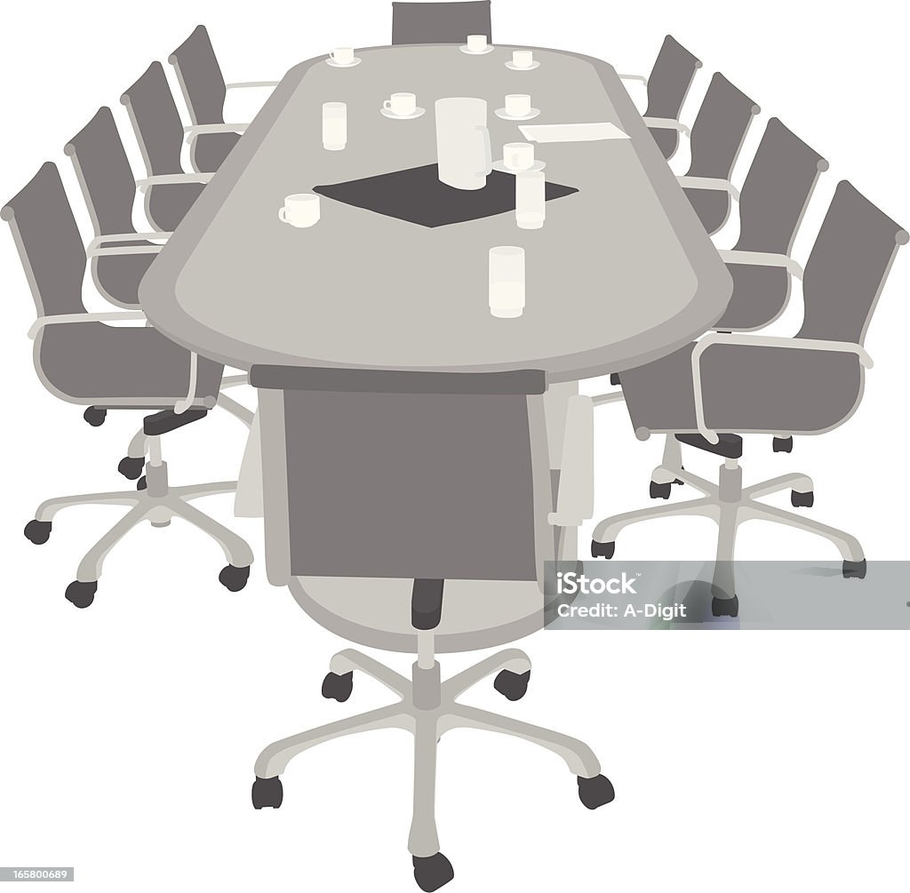 BoardroomChairs - Vetor de Mesa de Reunião royalty-free