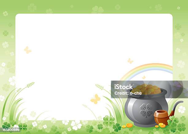 St Patricks Frame With Pot Of Gold Stock Illustration - Download Image Now - St. Patrick's Day, Backgrounds, Border - Frame