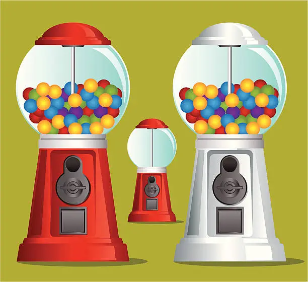 Vector illustration of Bubble Gum Machine