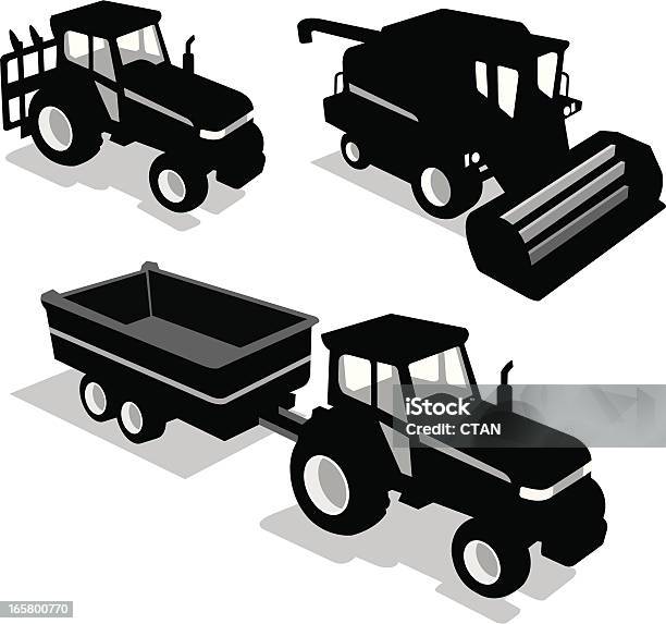 Landwirtschaft Fahrzeug Set Stock Vektor Art und mehr Bilder von Traktor - Traktor, Vektor, Agrarbetrieb