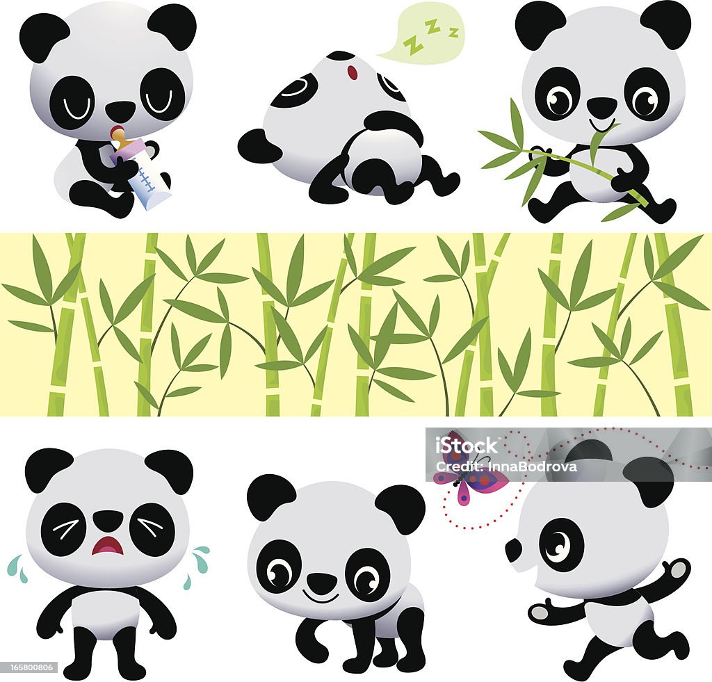 Pandas. - clipart vectoriel de Panda - Mammifère terrestre libre de droits