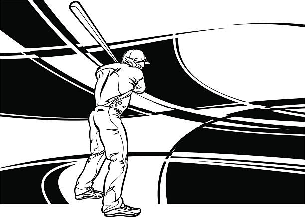 野球 - hitting playing baseball athlete点のイラスト素材／クリップアート素材／マンガ素材／アイコン素材
