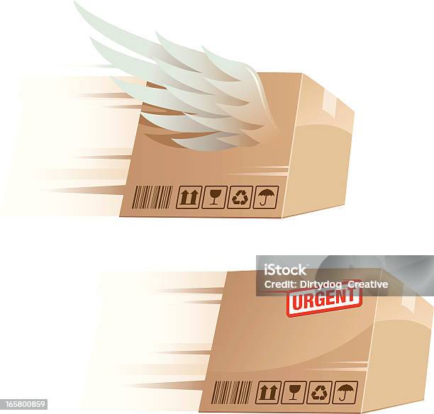 Urgent Quick Parcel Delivery Stock Illustration - Download Image Now - Air Mail, Business, Certified Mail