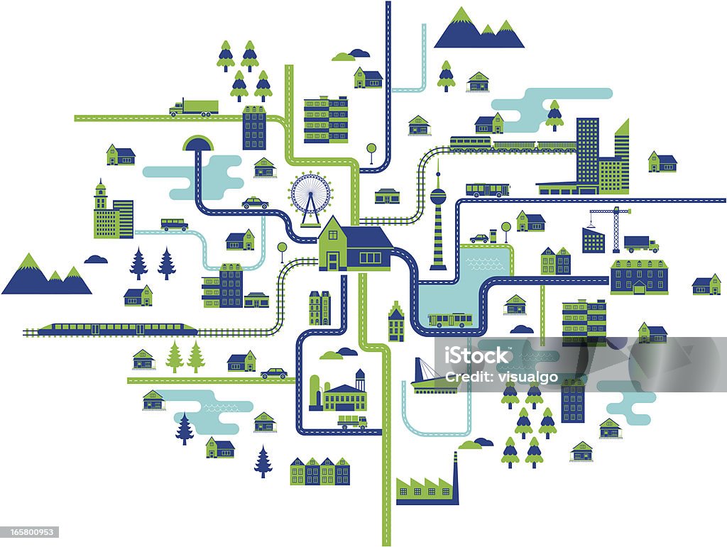 life map concept life map background. Map stock vector