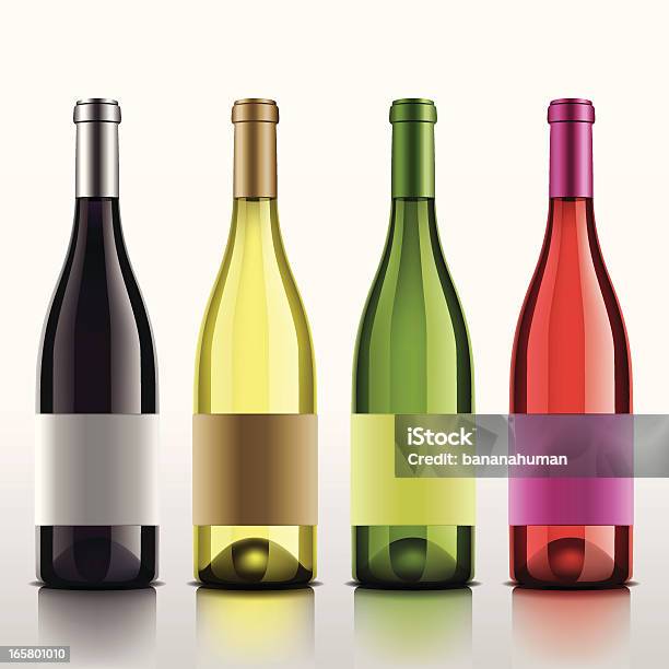 Butelek Wina - Stockowe grafiki wektorowe i więcej obrazów Butelka wina - Butelka wina, Whisky, Alkohol - napój