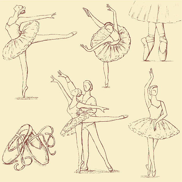 балет - lyrical stock illustrations