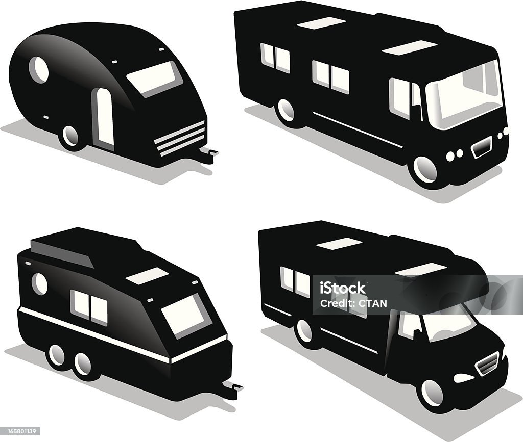 Motorhome collection - Векторная графика Без людей роялти-фри