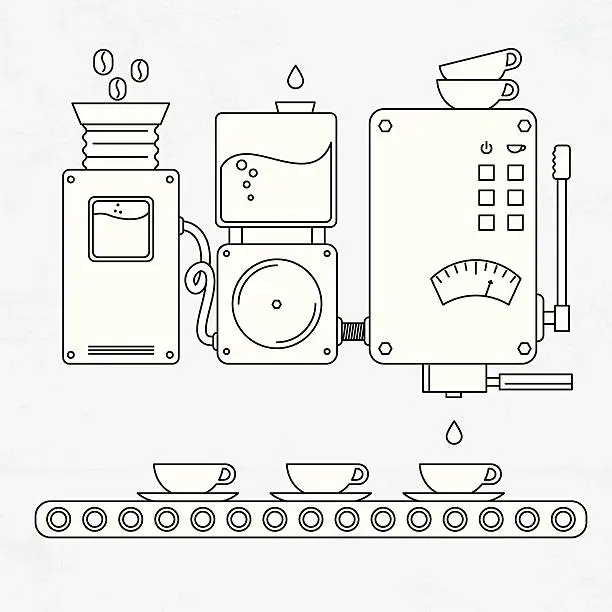 Vector illustration of Coffee machine