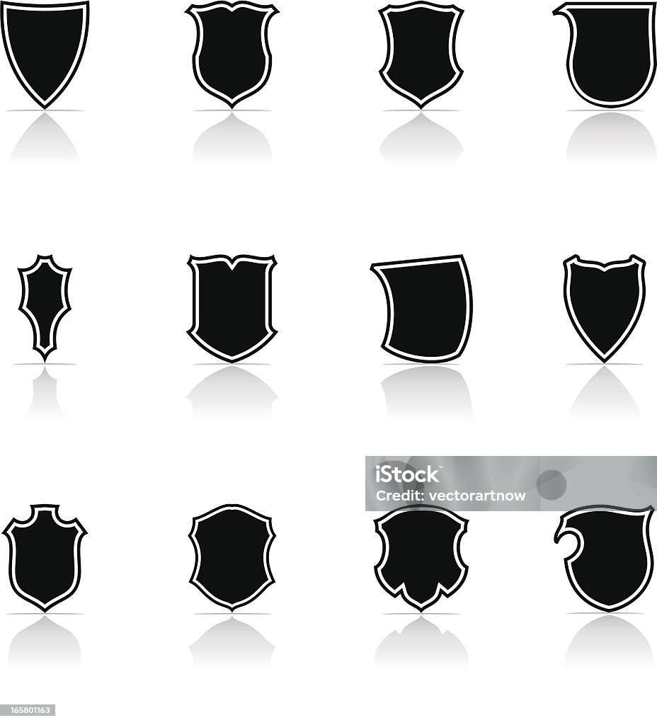 Shield-Symbol - Lizenzfrei Abzeichen Vektorgrafik