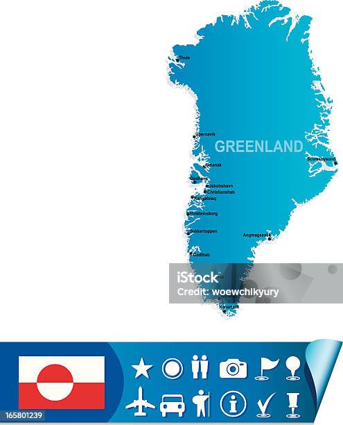 Гренландия Карта — стоковая векторная графика и другие изображения на тему Без людей - Без людей, Бизнес, Векторная графика