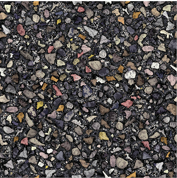 бесшовные гравий появлялись road рисунком - stone asphalt road dirty stock illustrations