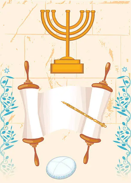 Vector illustration of Bar Mitzvah Set