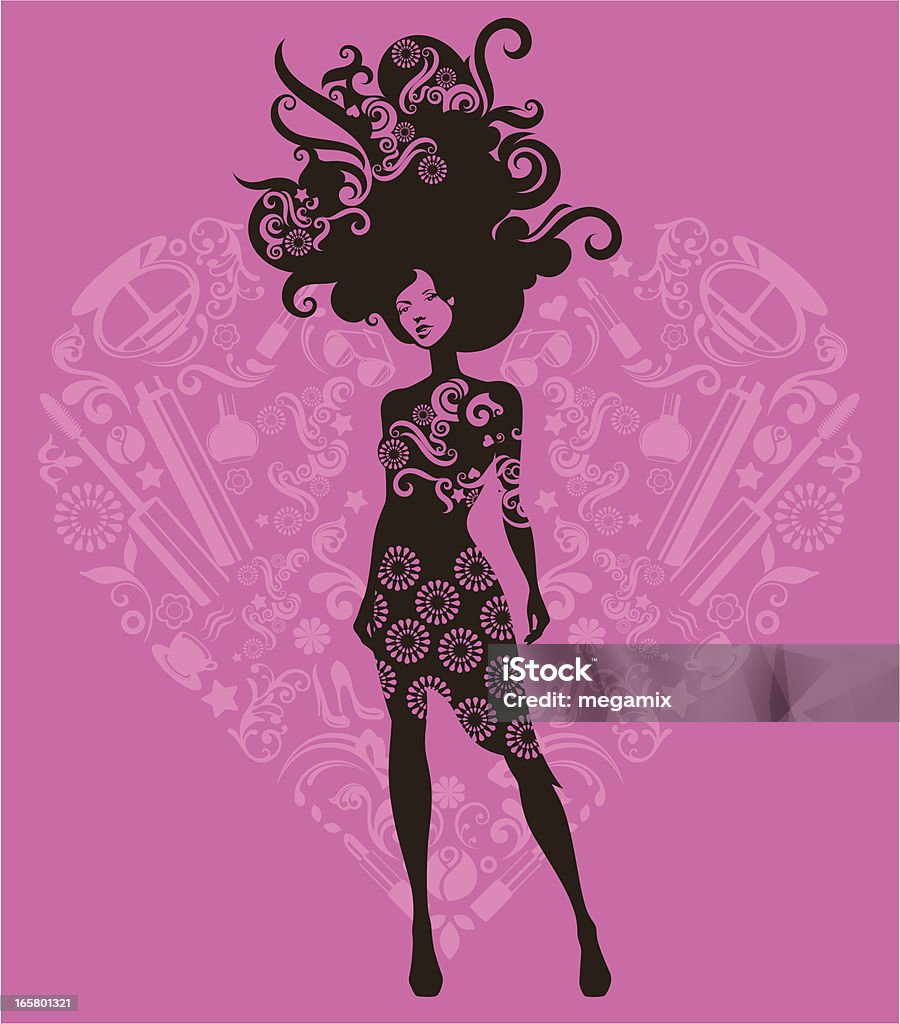 Woman and her accessories. Similar illustrations here: Adult stock vector
