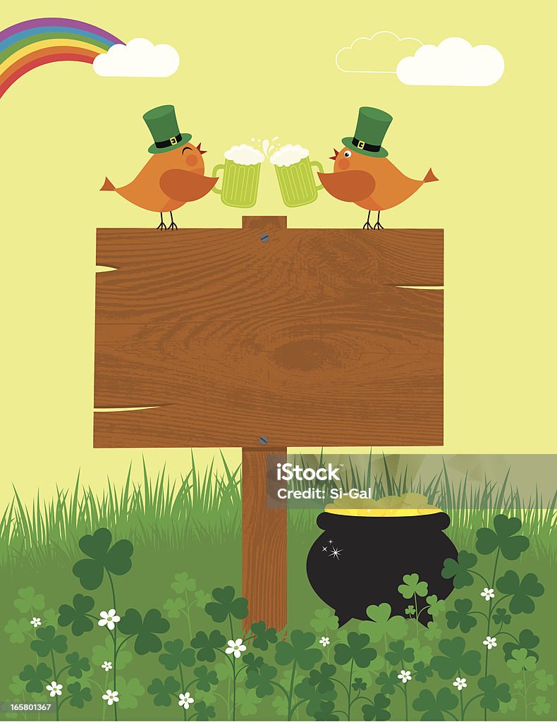 Cheers à Fête de la Saint-Patrick - clipart vectoriel de Chanter libre de droits