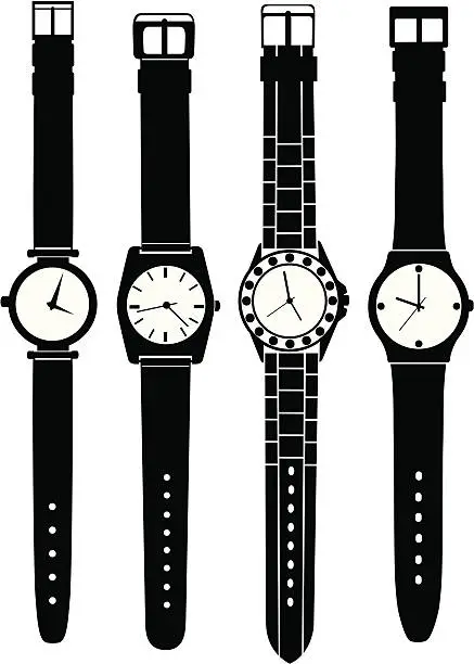 Vector illustration of Wrist Watches