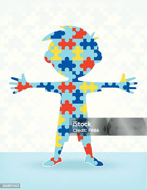 Autism Puzzle Boy Stock Illustration - Download Image Now - Autism, Child, The Human Body