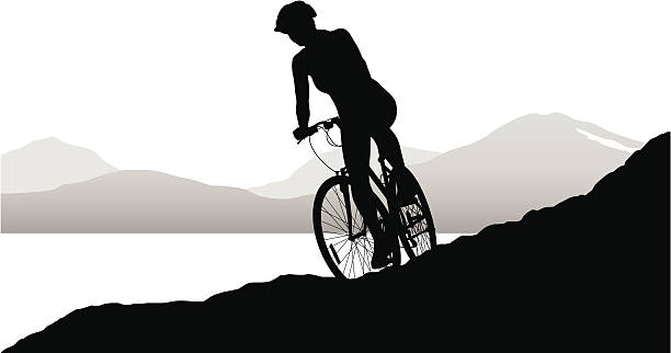 ontheedge - focus on shadow women bicycle outdoors stock-grafiken, -clipart, -cartoons und -symbole