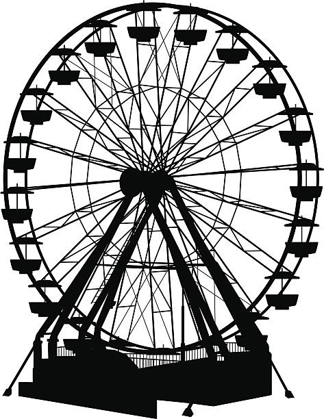 ferris riesenrad - riesenrad stock-grafiken, -clipart, -cartoons und -symbole