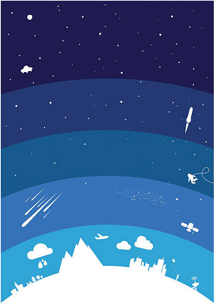 планета атмосферу - stratosphere stock illustrations