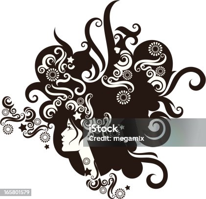 istock Woman with curly hair. 165801579