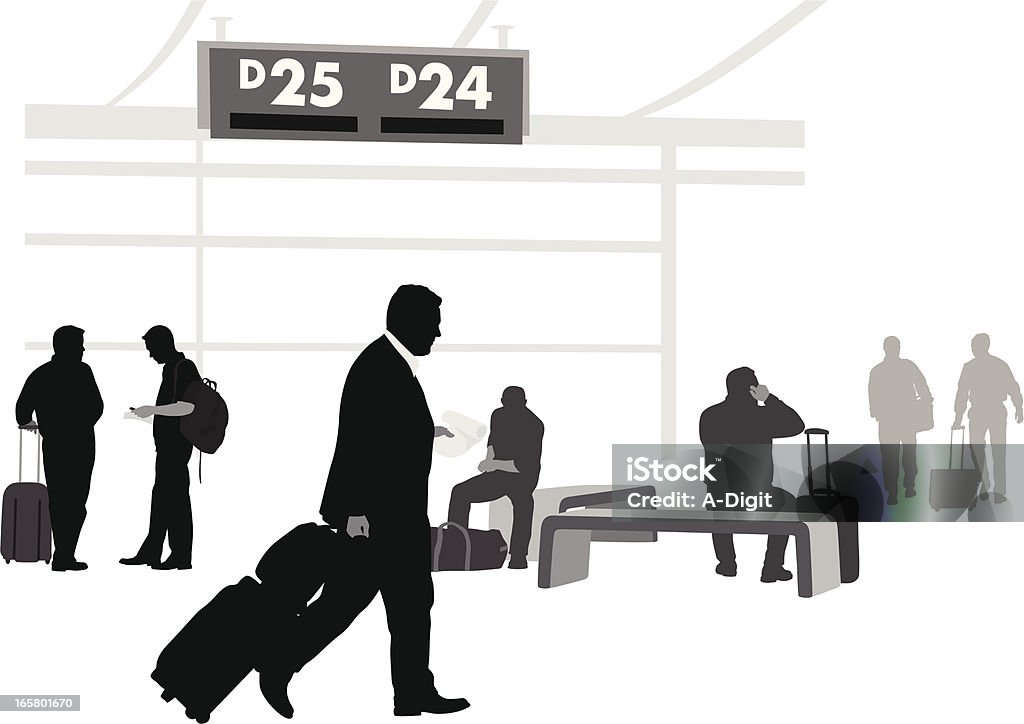 Bagages'Airport - clipart vectoriel de Adulte libre de droits