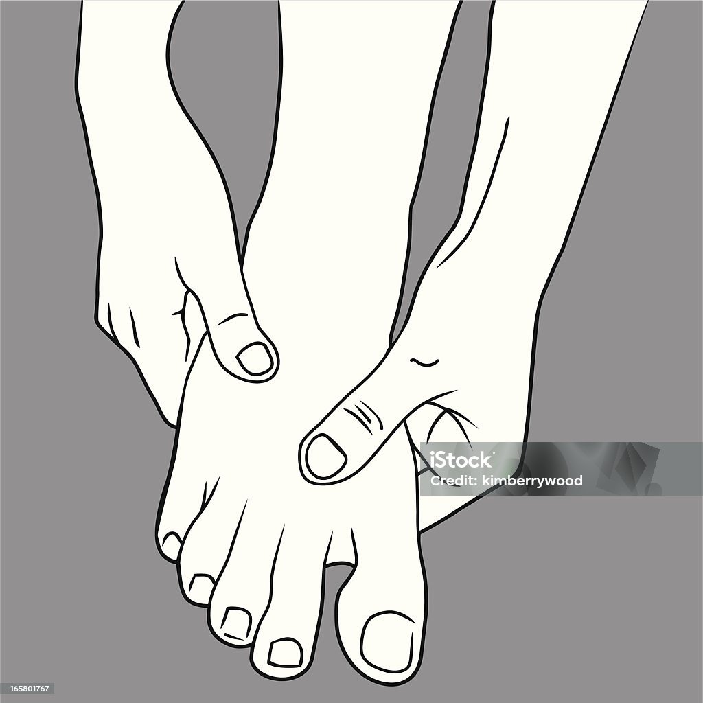 Foot Massage Vector File of Hands Massaging Foot Washing stock vector