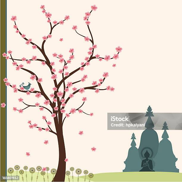 Aria Fresca Primavera Buddha - Immagini vettoriali stock e altre immagini di Albero - Albero, Albero da frutto, Ambientazione tranquilla