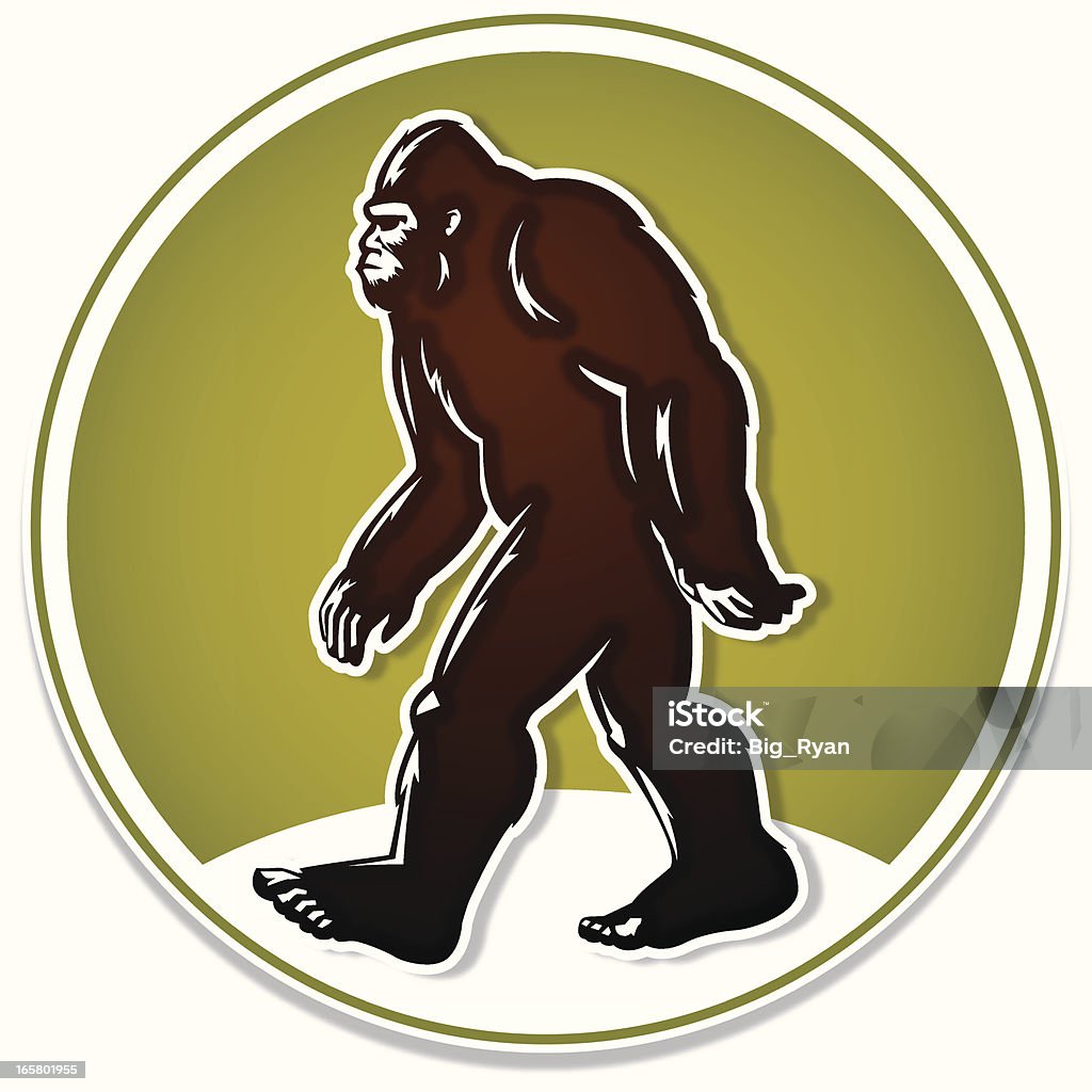 bigfoot icon logo style bigfoot icon Sasquatch Crossing Sign stock vector