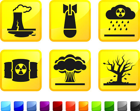 Nuclear Plant Leak and Explosion Disaster sticker set 