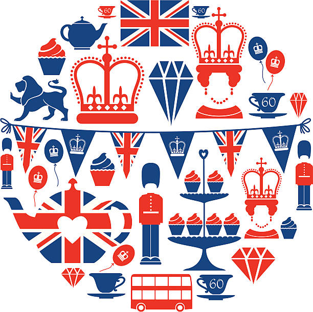 ilustrações de stock, clip art, desenhos animados e ícones de british jubileu conjunto de ícones - honor guard