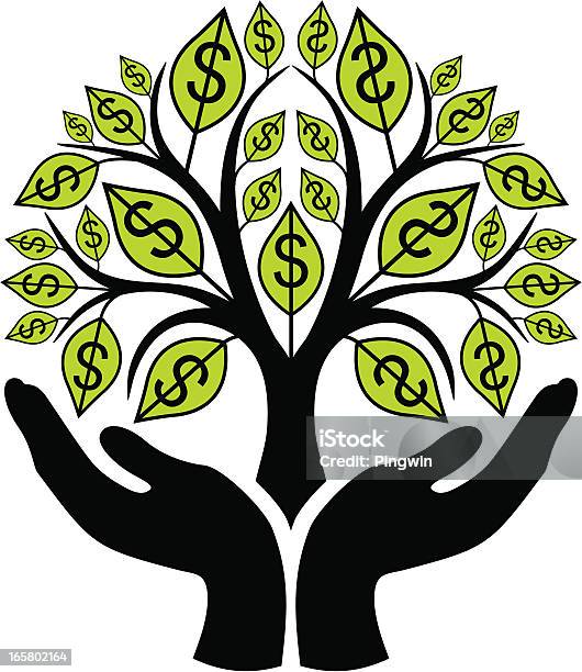 Money Tree In Hands Stock Illustration - Download Image Now - Money Tree, Currency, Finance