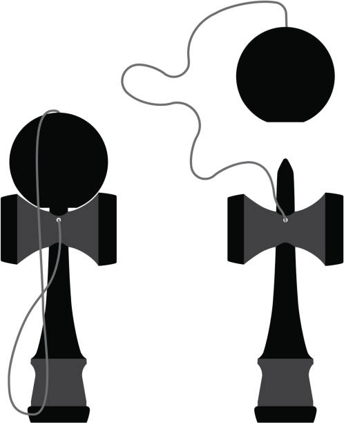 Japanese Kendama Kendama (けん玉) is a traditional Japanese toy. kendama traditional japanese toy stock illustrations