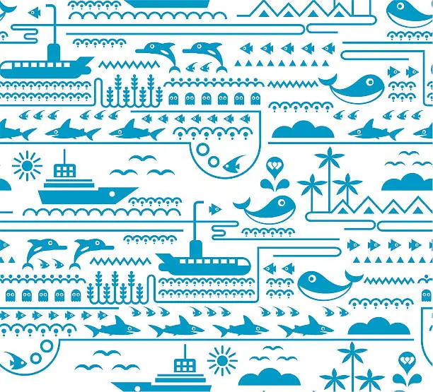 Vector illustration of ocean theme
