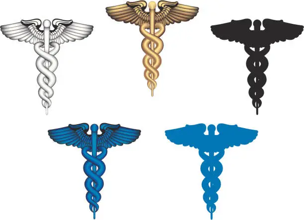 Vector illustration of Caduceus