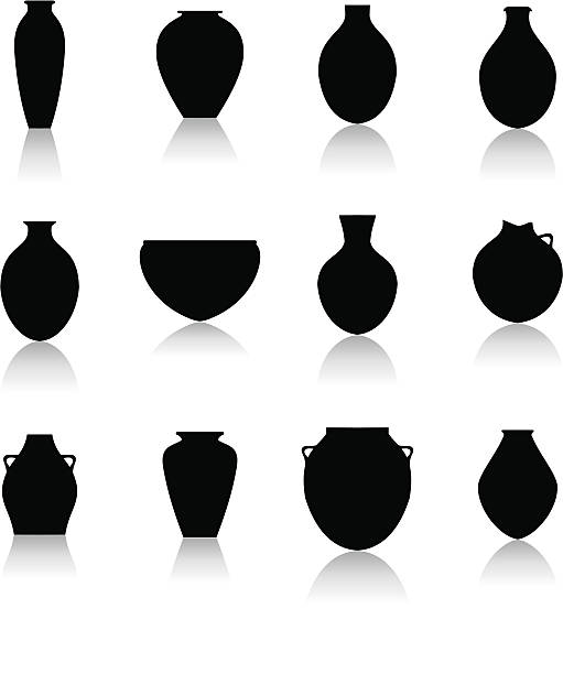 глиняная посуда икона - jug decorative urn ancient greek culture stock illustrations