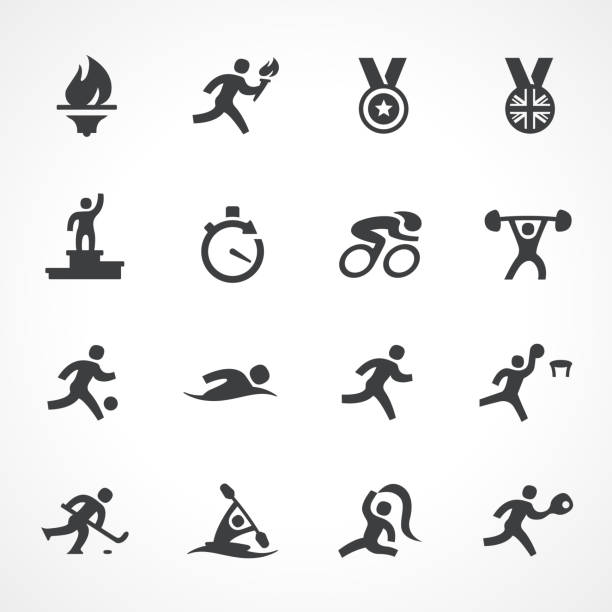 illustrazioni stock, clip art, cartoni animati e icone di tendenza di olympic icone - oplympics